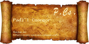Paál Csongor névjegykártya