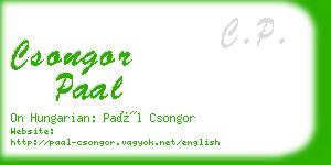 csongor paal business card